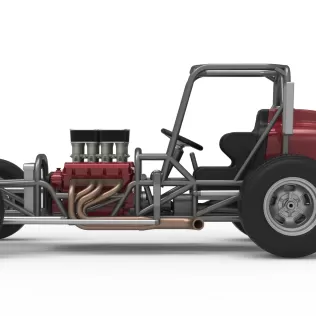 Dirt Silver Crown Champ car Base Version 2 Scale 1:25 - Model thumbnail 9