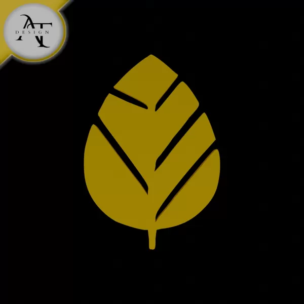 Simple Leaf Symbol - 2D Art - Model preview 1