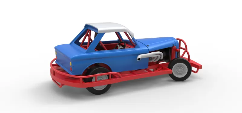 New Zealand Vintage Stock car while turning Scale 1:25 - Model preview 20