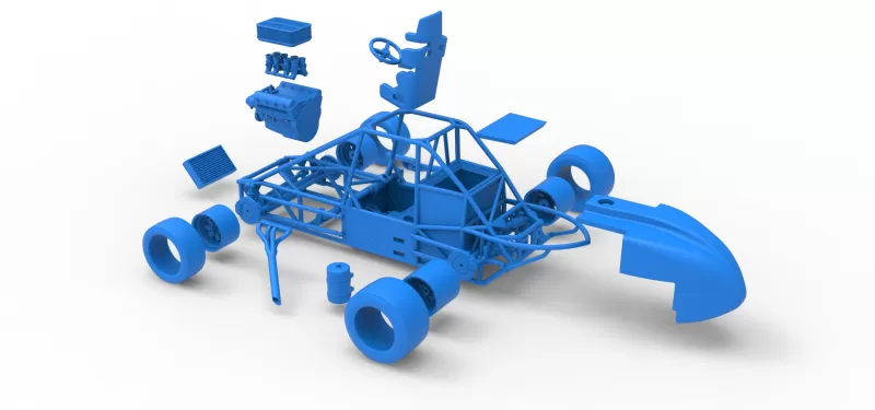Experimental Pavement Silver Crown Car Base Version 3 Scale 1:25 - Model preview 25