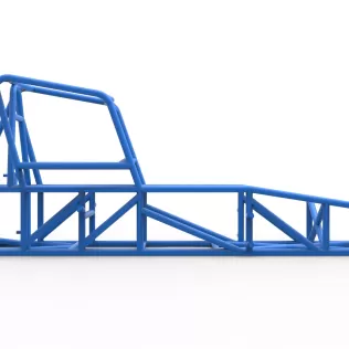 Frame of Vintage Dirt Modified stock car Scale 1:25 - Model thumbnail 13
