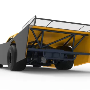 Vintage Dirt late model Race car V5 while turning Scale 1:25 - Model thumbnail 15