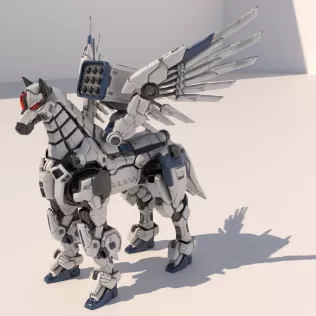Art Toy_Pegasus Gundum2 (3D Model) - Model thumbnail 3