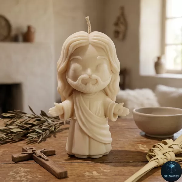 Chibi Jesus Christ - Stylized Religious 3D Printable Figure - Model preview 1