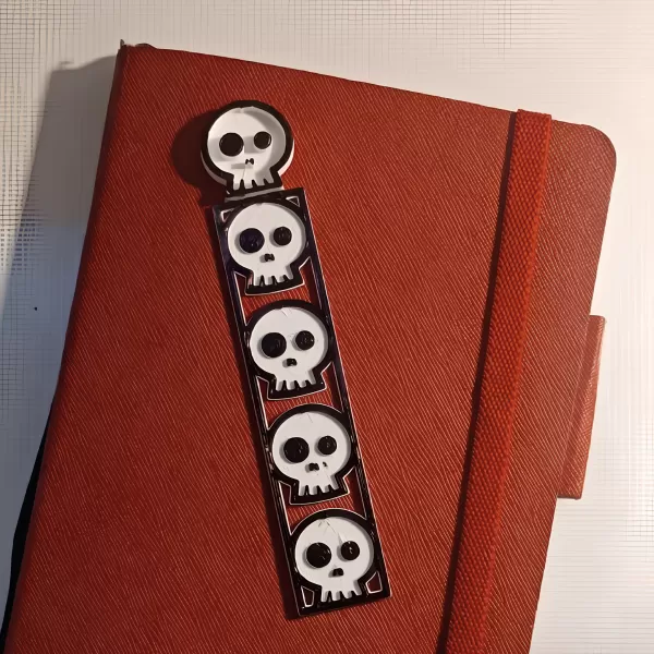 Halloween Skull BookMark, Scare BookMark 3D STL File, Halloween - Model preview 1