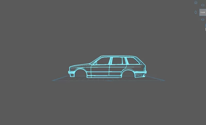 BMW - E30 Break Wall Art - Model preview 1