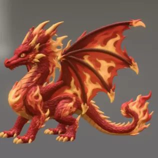 🔥 Inferno Flame Dragon STL File for 3D Print - Model thumbnail 6