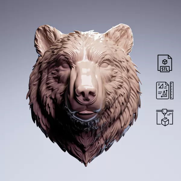 Bear Head Wall Sculpture #RoZ - Model preview 2