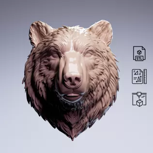 Bear Head Wall Sculpture #RoZ - Model thumbnail 2