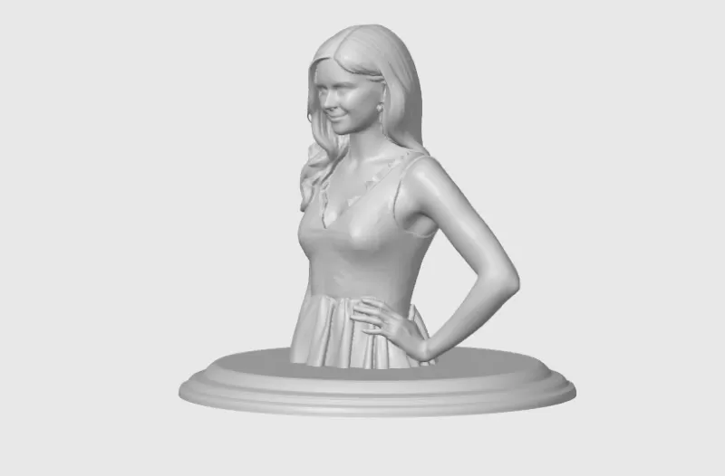 Erin Moriarty 3D Bust - Model preview 4