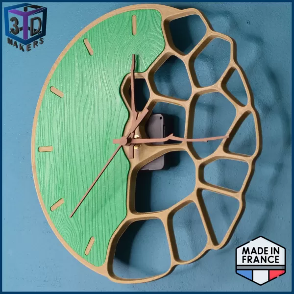 Voronoi design wall clock 300mm - Model preview 9