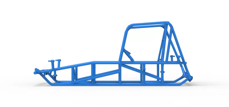 Frame of Vintage Dirt Silver Crown Car Scale 1:25 - Model preview 6