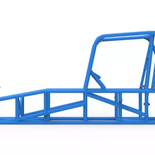 Frame of Vintage Dirt Silver Crown Car Scale 1:25 - Model thumbnail 6