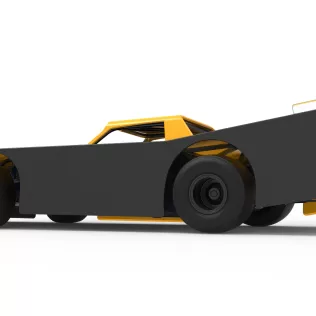 Vintage Dirt late model Race car V5 while turning Scale 1:25 - Model thumbnail 13