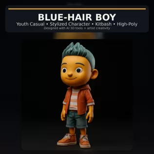 Stylized Character Collection Vol. 01 – Kitbash High-Poly 3D Mod - Model thumbnail 2