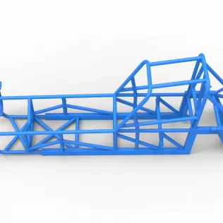 Frame of Vintage Dirt Modified stock car Version 3 Scale 1:25 - Model thumbnail 7