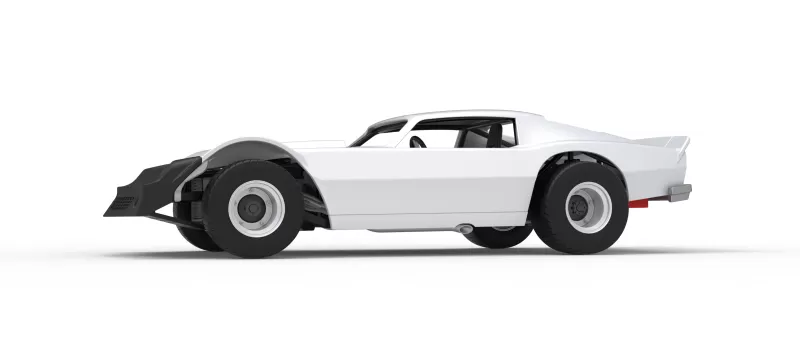 Vintage Dirt late model Race car Version 3 Scale 1:25 - Model preview 2