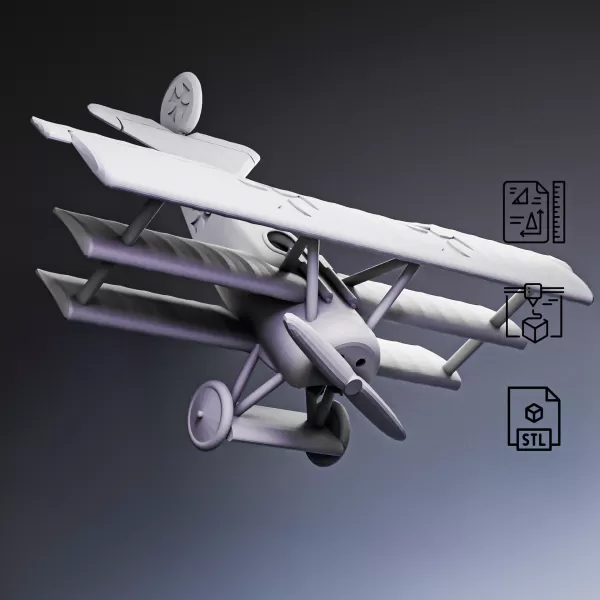 WWI Triplane Fighter #RoZ - Model preview 6