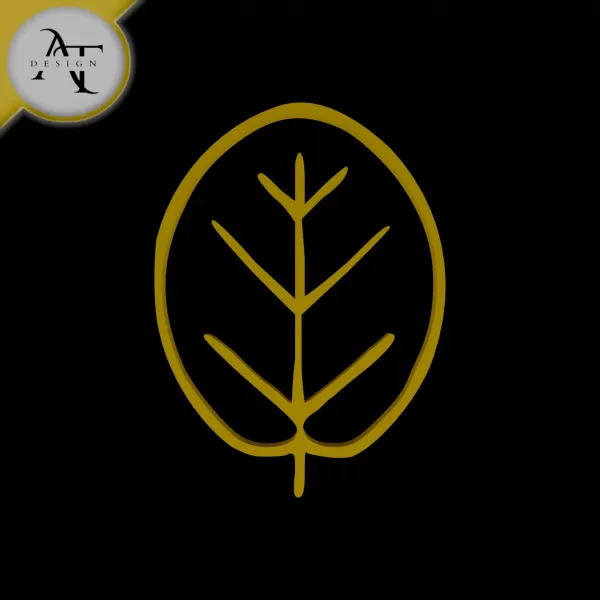 Simple Leaf Symbol - 2D Art - Model preview 1
