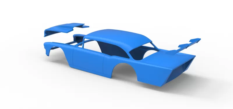 Shell of Vintage Dirt Modified stock car Version 9 Scale 1:25 - Model preview 16