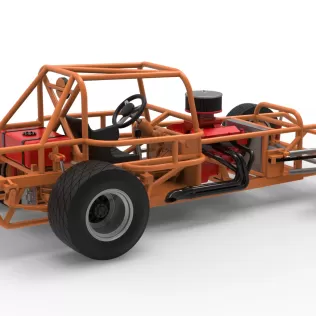Vintage Dirt Modified stock car Base Version 8 Scale 1:25 - Model thumbnail 18