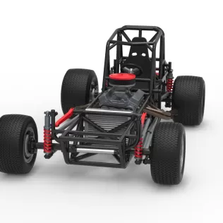 Vintage Dirt Modified stock car Base Version 6 Scale 1:25 - Model thumbnail 5