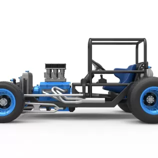 Vintage Dirt Supermodified stock car Base Scale 1:25 - Model thumbnail 9