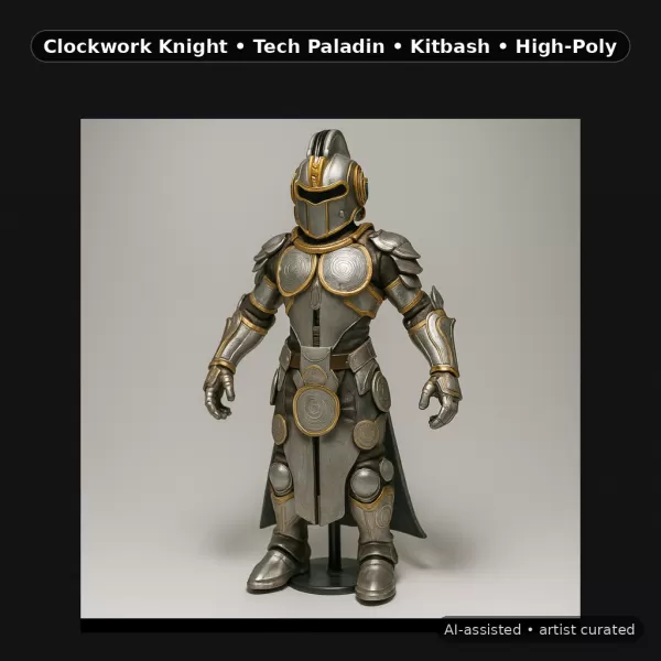 Mecha Heroes Pack – 9 High-Poly Kitbash Characters - Model preview 6