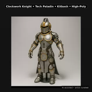 Mecha Heroes Pack – 9 High-Poly Kitbash Characters - Model thumbnail 6