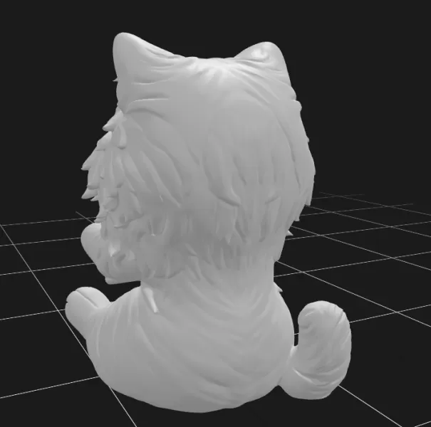 Persian Cat Holding a Gift Basket - Model preview 4