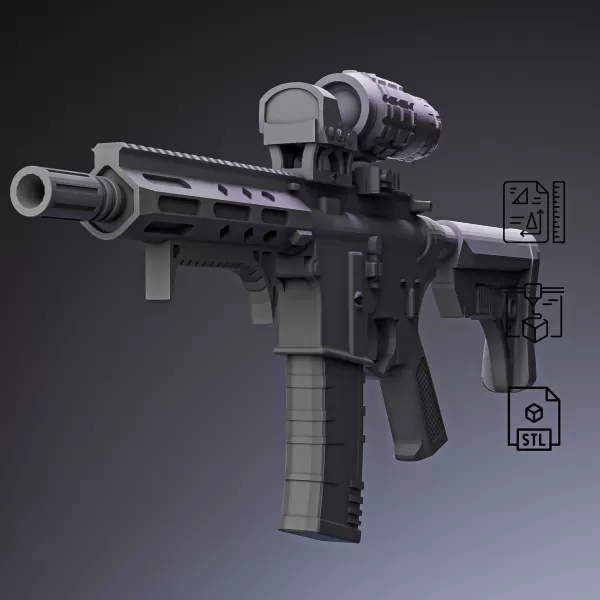 M4 Custom Tactical Rifle #RoZ - Model preview 8