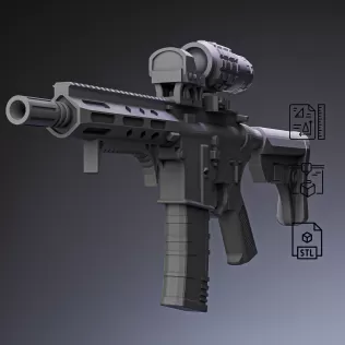 M4 Custom Tactical Rifle #RoZ - Model thumbnail 8