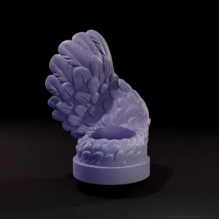 Angelic Wing Incense Burner 3D Printable Model - Model thumbnail 2