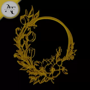 Flowers - Line Art - 2D Wall Art Decor