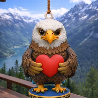 Cute Eagle with Heart – 3D Printable STL File
