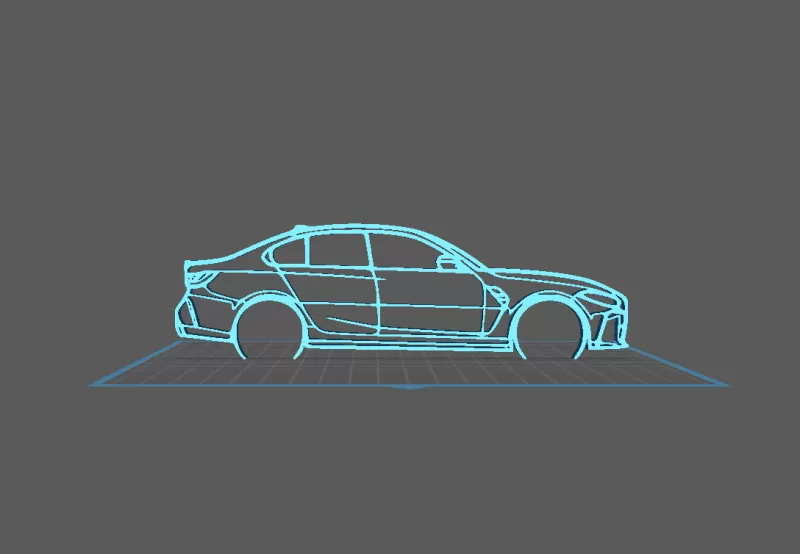 BMW - M3 G80 Wall Art - Model preview 2