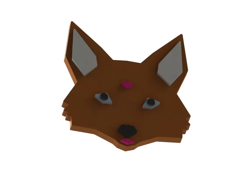 Geometric Low-Poly Fox Wall Decor – 3D Print Ready (Engineered M - Model preview 9