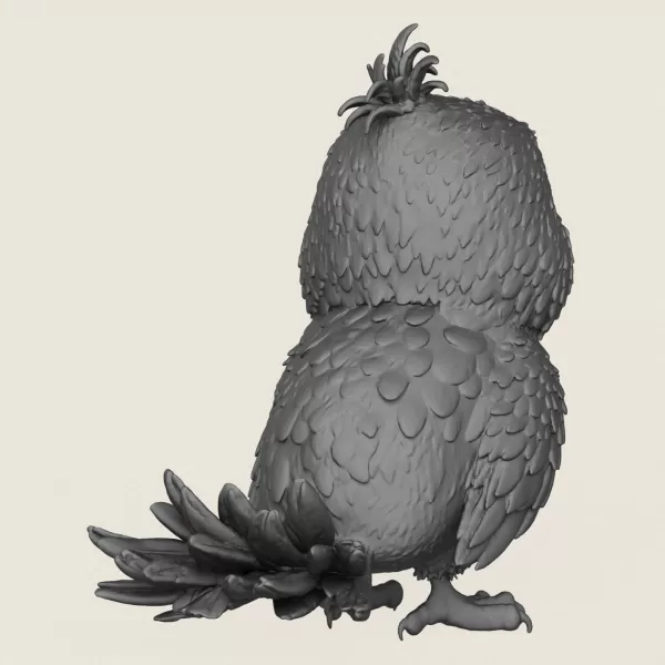 Baby Parrot Print Ready 3D Model - Model preview 6