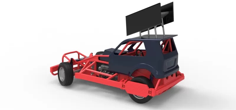 New Zealand Superstock car while turning Version 5 Scale 1:25 - Model preview 12