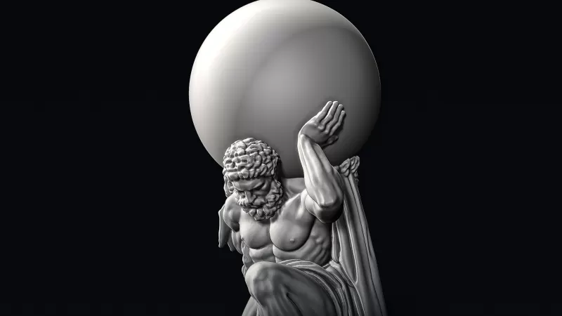 Hercules Statue Holding the Globe #RoZ - Model preview 10