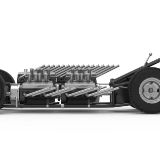 Vintage AWD Dragster Base Version 2 Scale 1:25 - Model thumbnail 9