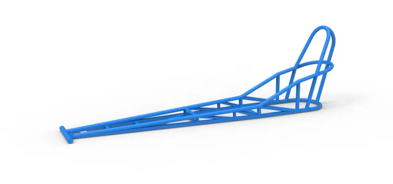 Frame of old school Front engine dragster Version 8 Scale 1:25 - Model preview 1