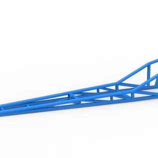Frame of old school Front engine dragster Version 8 Scale 1:25