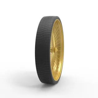 50 inch Wire wheel of Donk car Scale 1:25 - Model thumbnail 3