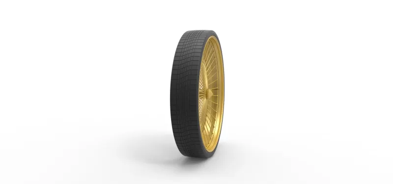50 inch Wire wheel of Donk car Scale 1:25 - Model preview 3