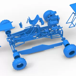 Vintage Mud dragster Scale 1:25 - Model thumbnail 19