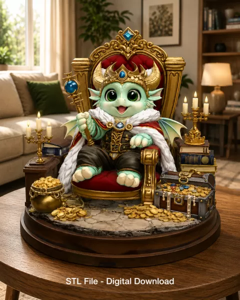 Dragon King STL File for 3D Print - Model preview 2