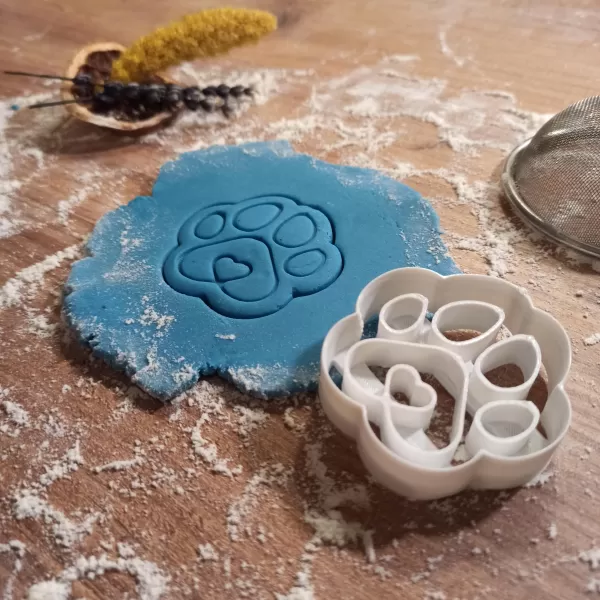 Love Pet Paw Cookie Cutter, Dog or Cat Birthday Gift, Fondant - Model preview 4