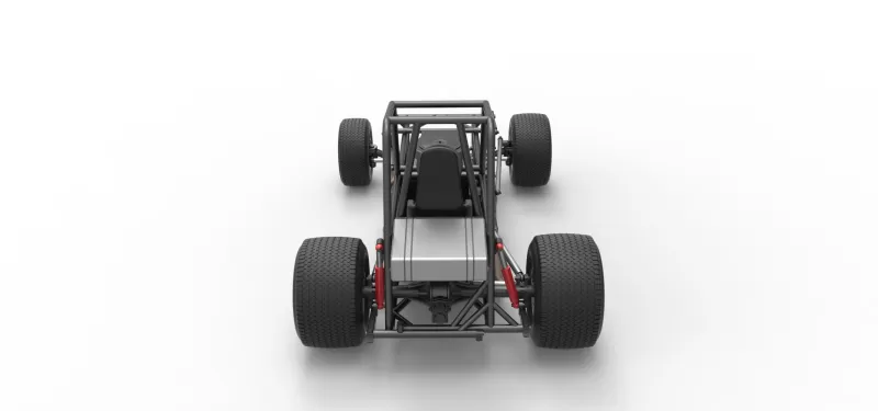 Vintage Dirt Modified stock car Base Version 4 Scale 1:25 - Model preview 17