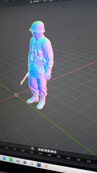 Waffen-XX Soldier Standing Guard STL - Model preview 5